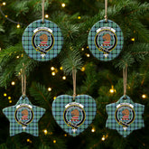 Melville Tartan Crest Christmas Ceramic Ornament